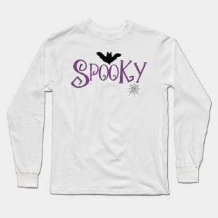 Spooky design in purple Long Sleeve T-Shirt